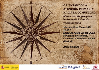 Cartel de la jornada Orientando la atención primaria hacia la comunidad