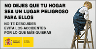 Cartel No dejes que tu hogar sea un lugar peligroso para ellos.