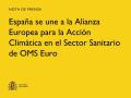 13/02/2025 - España se une a la Alianza Europea para la Acción Climática en el Sector Sanitario de OMS Euro
