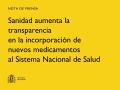 07/03/2025 - Sanidad aumenta la transparencia en la incorporación de nuevos medicamentos al Sistema Nacional de Salud