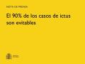 29/10/2024 - El 90% de los casos de ictus son evitables
