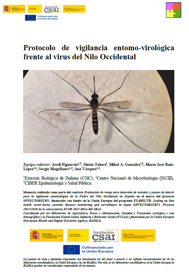 Portada Protocolo de vigilancia entomo-virológica frente al virus del Nilo Occidental
